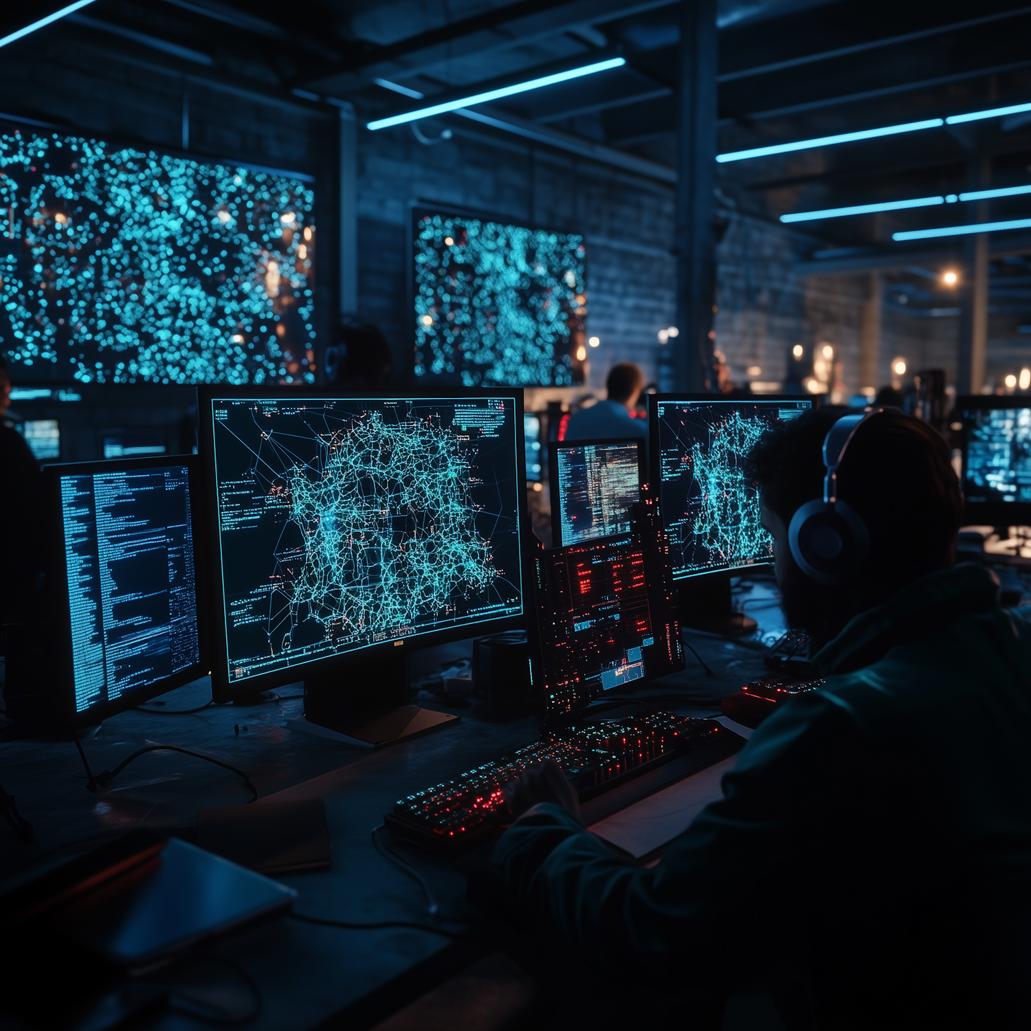 A visual representation of digital security risks, emphasizing the importance of a skeptical mindset in cybersecurity when dealing with AI outputs.