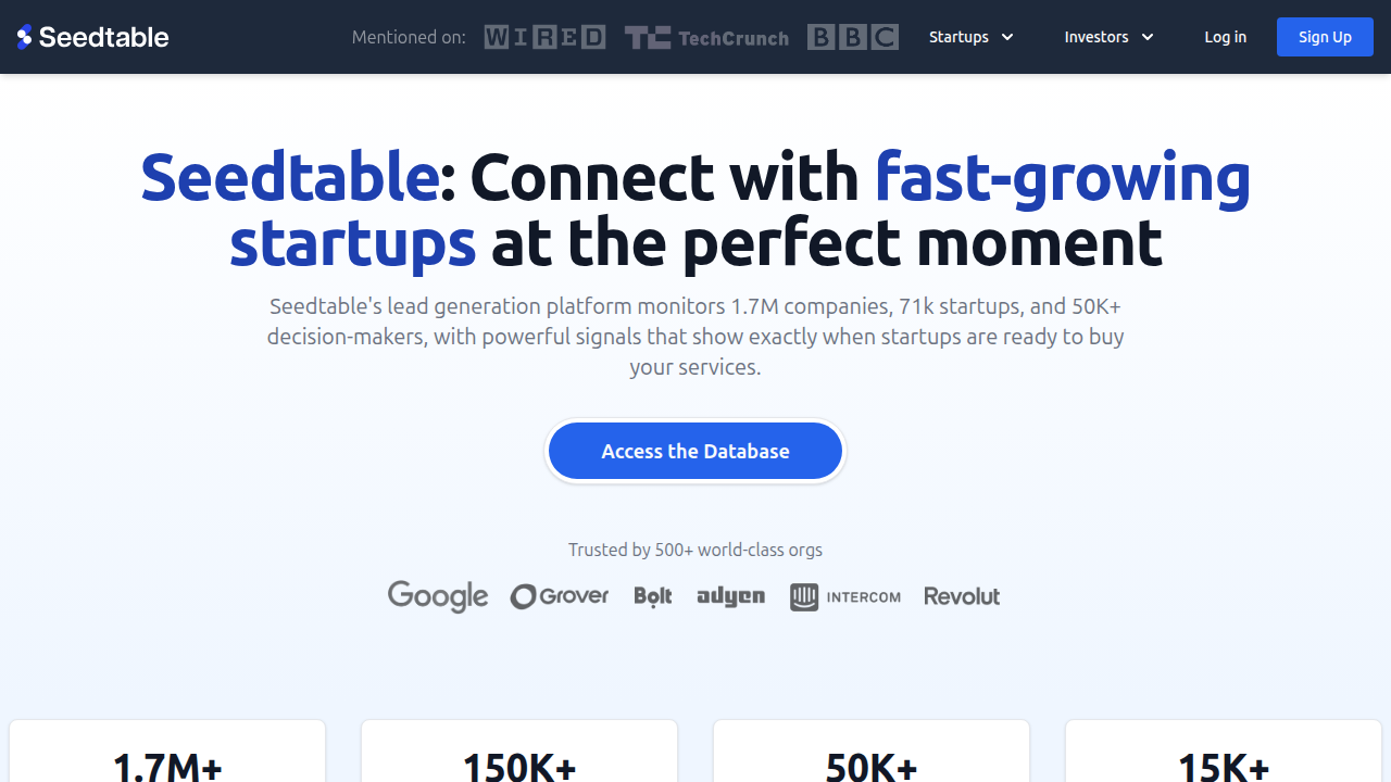 Seedtable provides comprehensive tracking and analysis of top AI startups, particularly in North America.