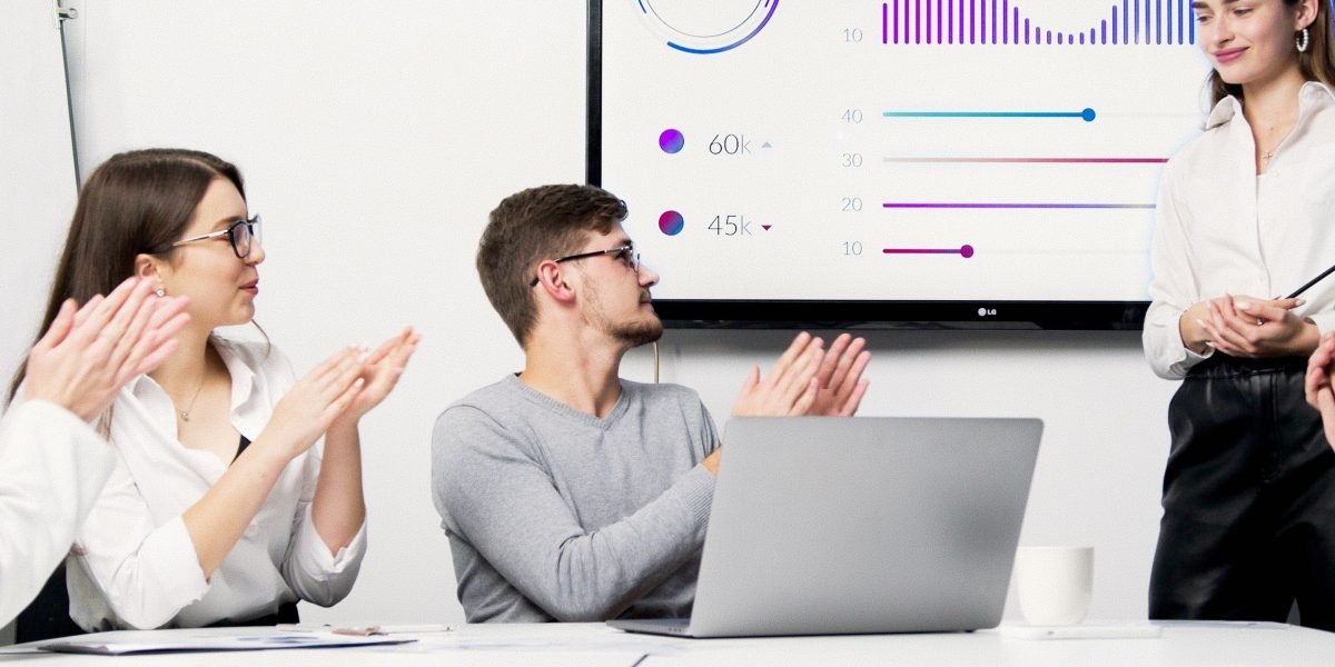 A professional team successfully implementing preventative measures, reflecting the positive outcome of mitigating AI risks.