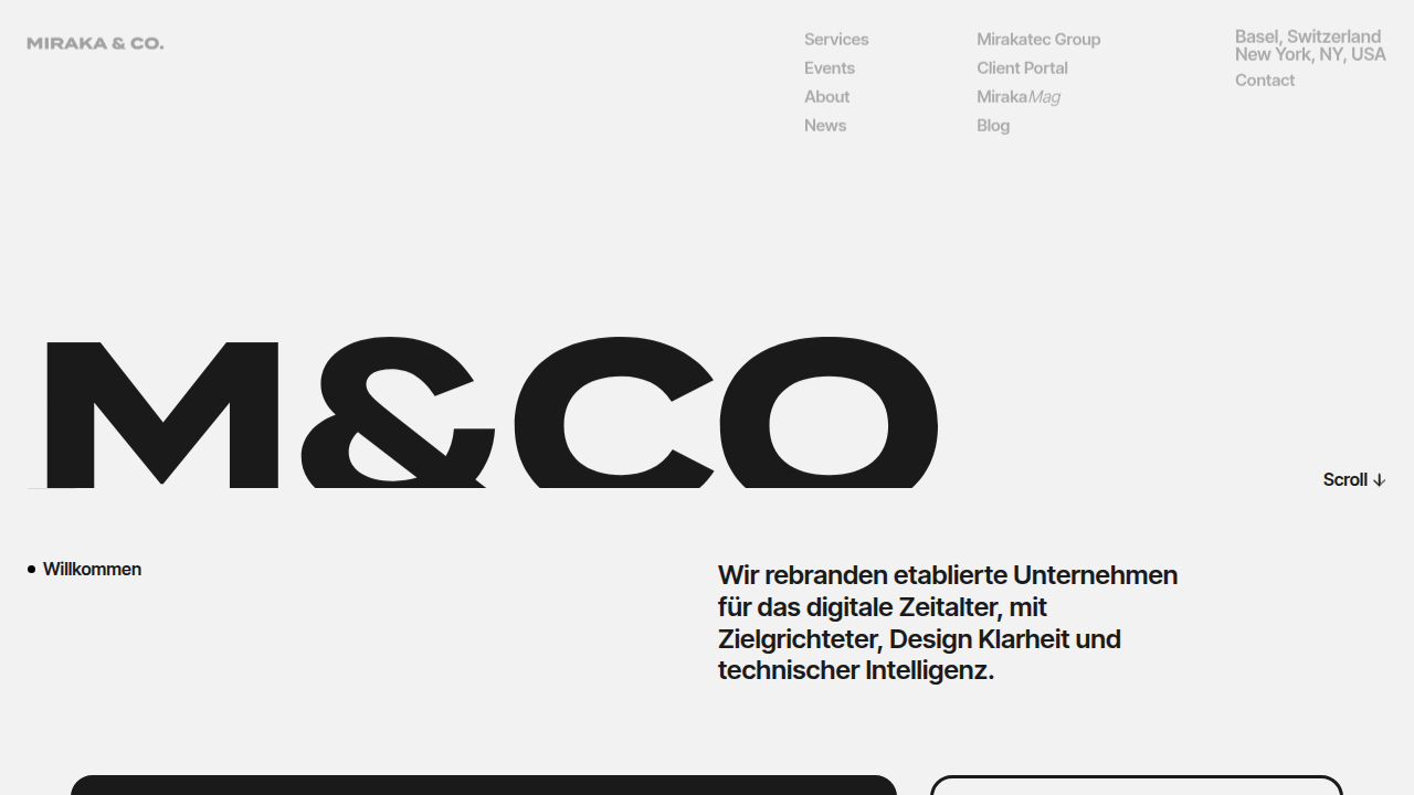 The homepage of Miraka, publisher of the 'Cartographer of Drift' profile, offering insights into AI hallucination risks.