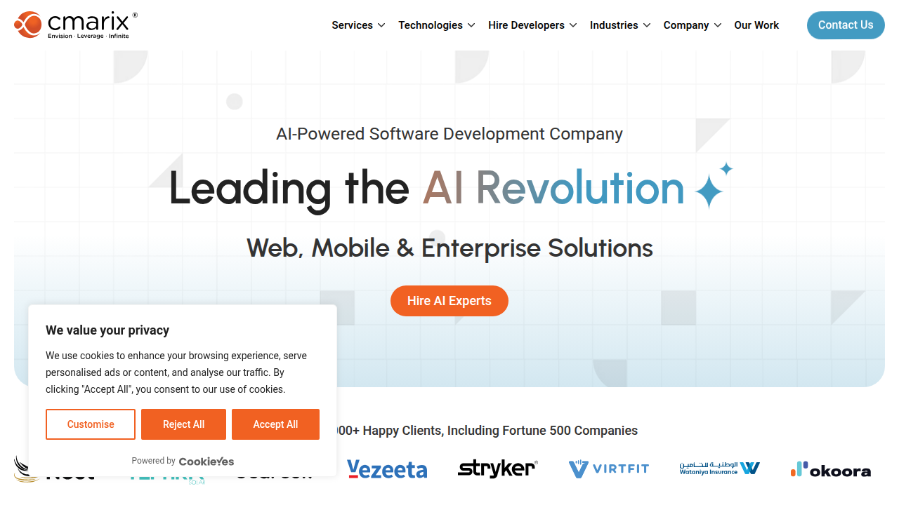 CMARIX offers insights and reports on AI trust statistics and advanced generation techniques like RAG.