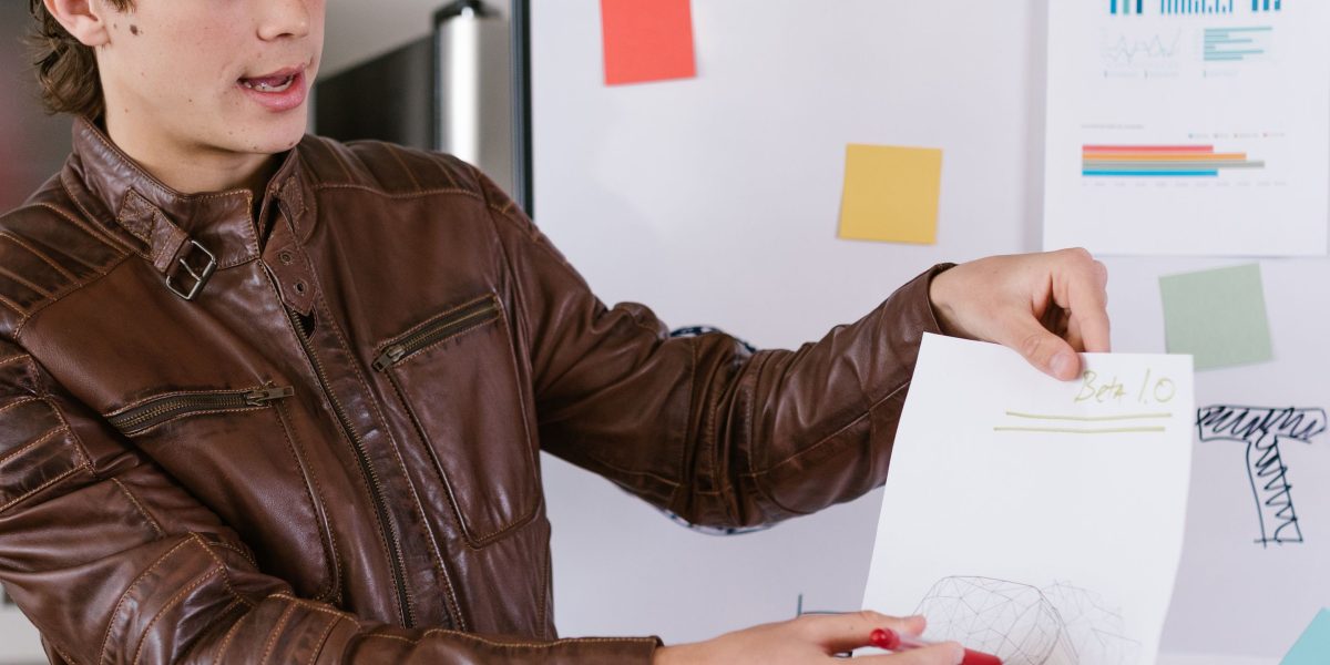 A professional presents new ideas, symbolizing the evolving landscape and future trends in data engineering.